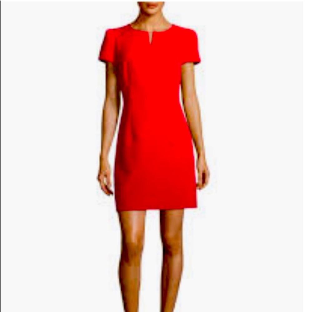 Milly Pouf Sleeve Dress (Red)